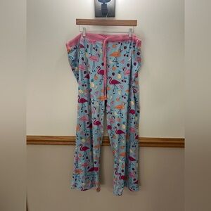 EUC Munki Munki Fruit & Flamingos Pajama Pants Bottoms Size 3XL